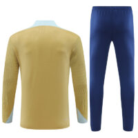 player version 24-25 France gold with white half zipper training tracksuit