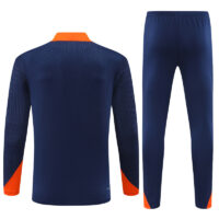 player version 24-25 Netherlands navy blue with orange half zipper training tracksuit