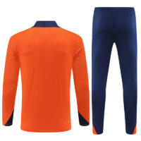player version 24-25 Netherlands orange with navy blue half zipper training tracksuit
