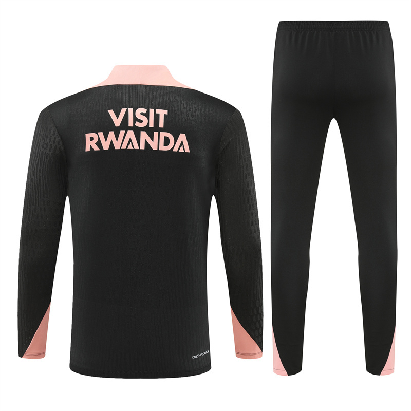 003-417 player version 24-25 PS G Jrdan black with pink half zipper training tracksuit