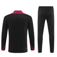 player version 24-25 PS G black with red stripe half zipper training tracksuit