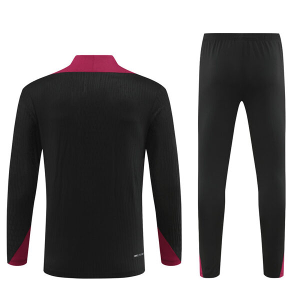 player version 24-25 PS G black with red stripe half zipper training tracksuit - Image 3