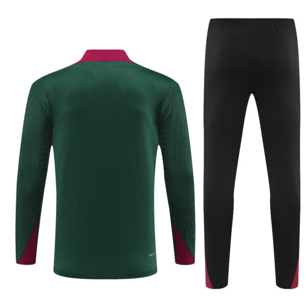 player version 24-25 PS G green with red half zipper training tracksuit - Image 3