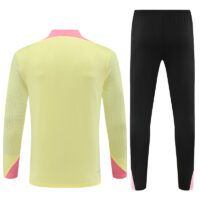 player version 24-25 PS G light yellow with pink half zipper training tracksuit