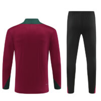 player version 24-25 PS G red with green stripe half zipper training tracksuit