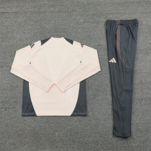 player version 24-25 Real Madrid beige with gray pullover training tracksuit - Image 3