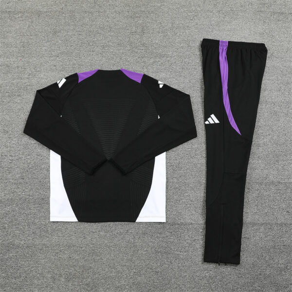 player version 24-25 Real Madrid black with purple pullover training tracksuit - Image 3