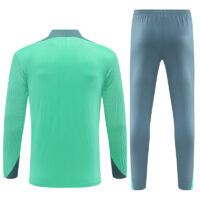 player version 24-25 Tottenham light green with gray half zipper training tracksuit