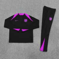 player version 25-26 England black with purple half zipper sweater tracksuit