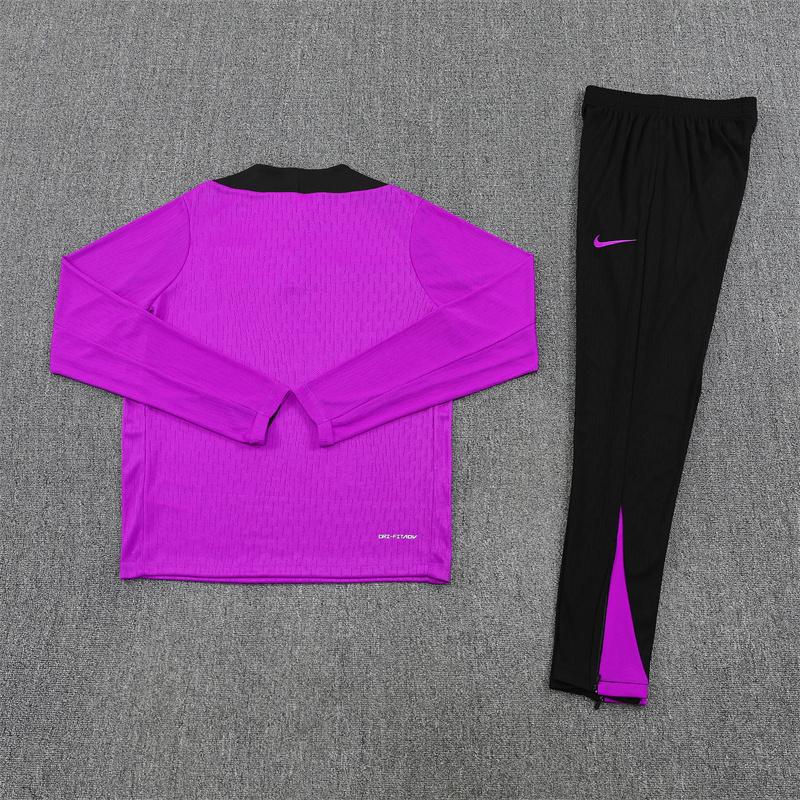 player version 25-26 England purple with black half zipper sweater tracksuit