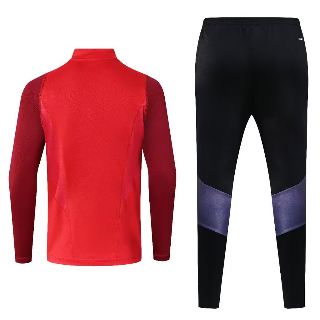 23-24 Bnfc red half zipper training tracksuit