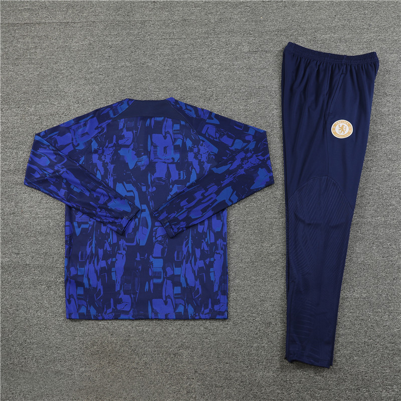 003-52 23-24 Chelsea blue half zipper training tracksuit