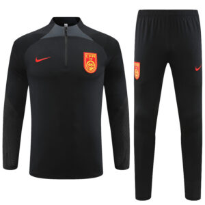 23-24 China black half zipper sweater tracksuit - Image 3