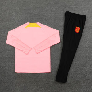 23-24 China pink half zipper sweater tracksuit - Image 3