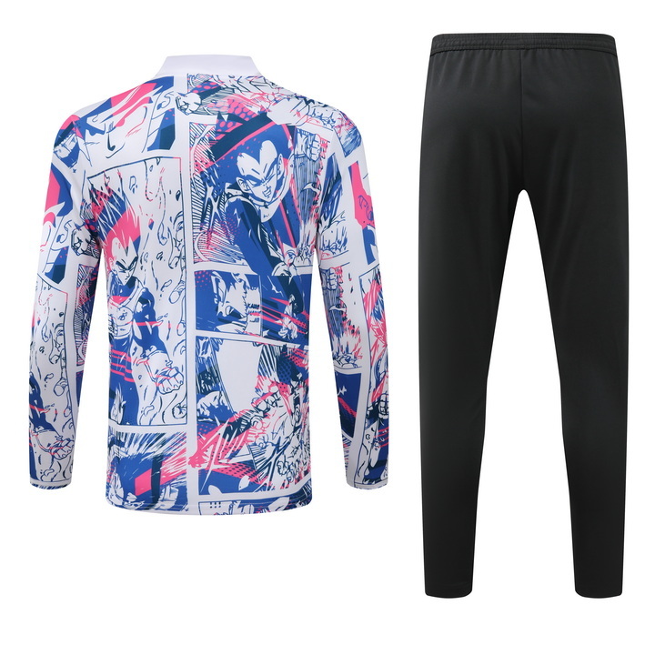 2024 Japan white with dragon ball half zipper training tracksuit
