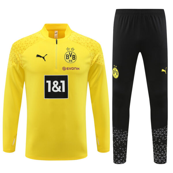 23-24 Dortmund yellow half zipper training tracksuit - Image 3
