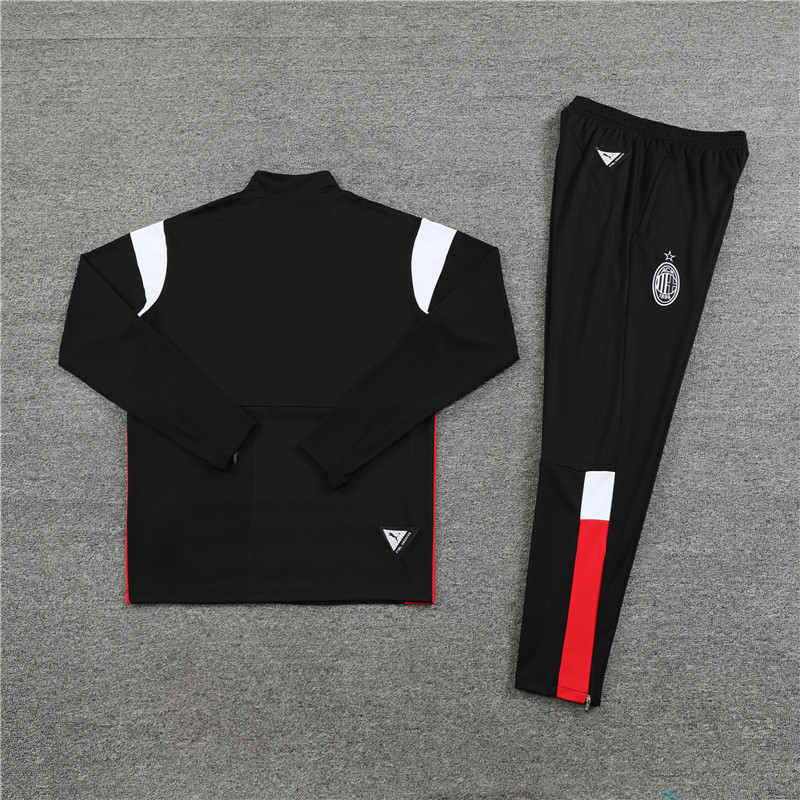 003-7 23-24 AC black half zipper sweater tracksuit
