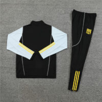 003-70 23-24 Lyon black with light blue half zipper sweater tracksuit