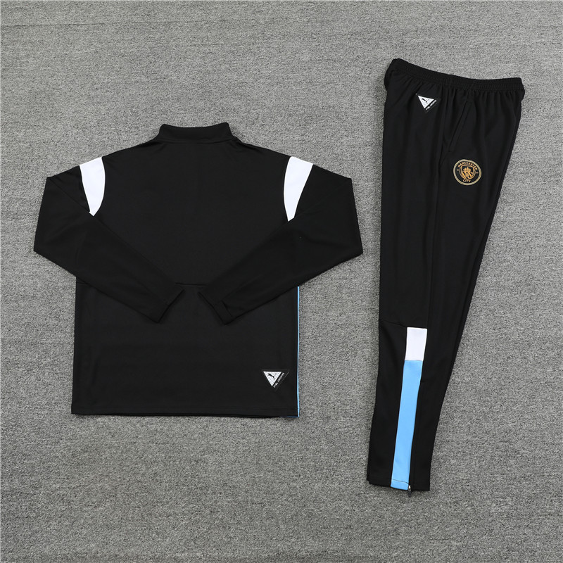 23-24 Man City black half zipper sweater tracksuit