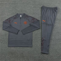23-24 Man City dark gray half zipper sweater tracksuit