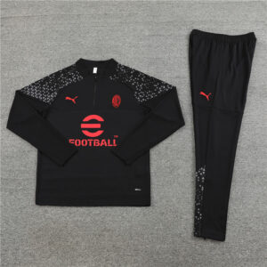 23-24 AC black with gray half zipper sweater tracksuit - Image 3