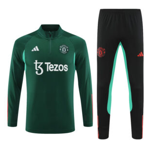 23-24 Manud dark green half zipper training tracksuit - Image 3