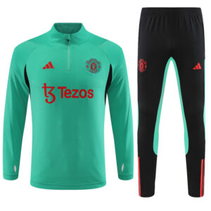 23-24 Manud green with black half zipper training sweater tracksuit - Image 3