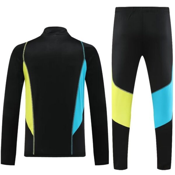 23-24 Arsenal black with green and blue half zipper sweater tracksuit - Image 4