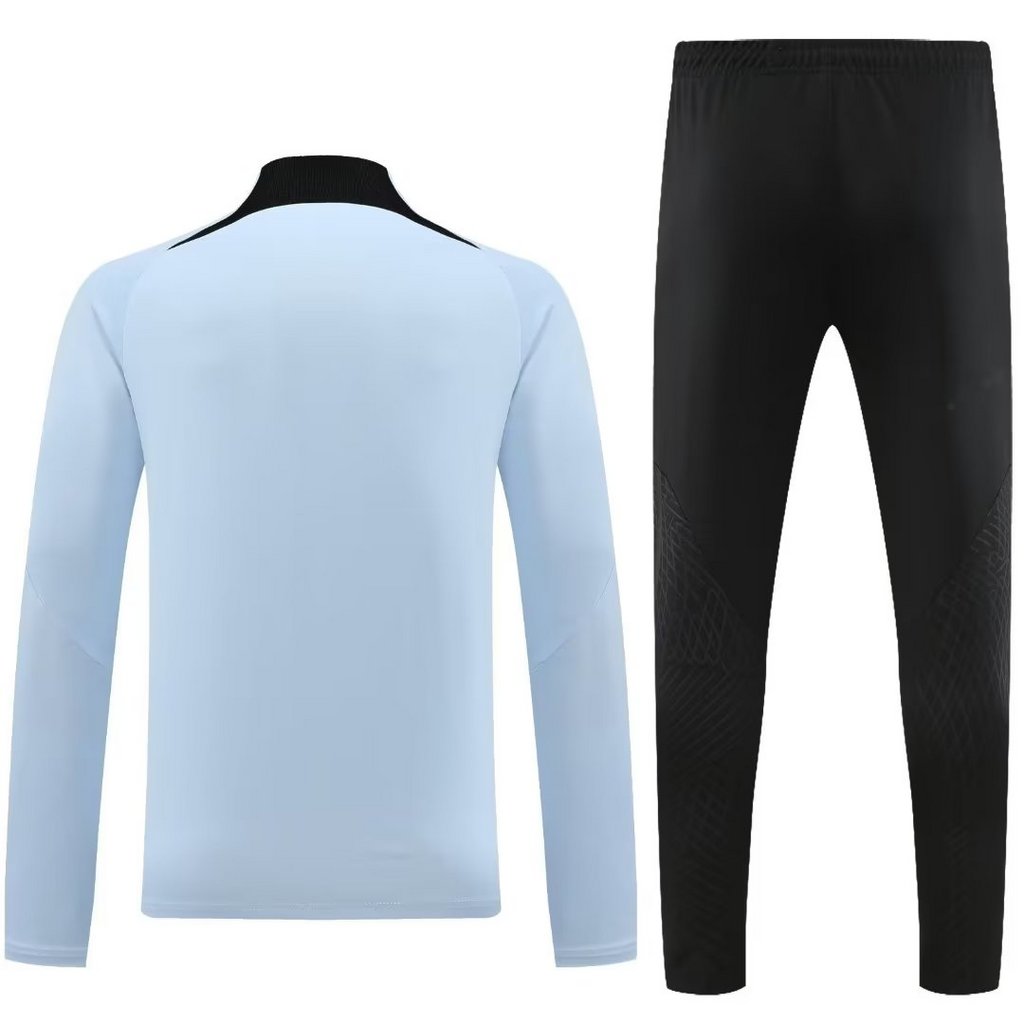 23-24 Inter light blue half zipper sweater tracksuit