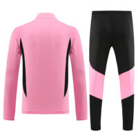 23-24 Miami pink with black half zipper sweater tracksuit