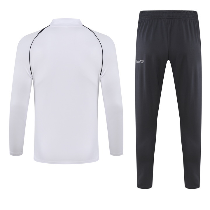 004-101 23-24 Napoli white half zipper sweater tracksuit