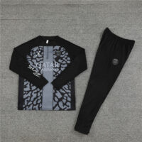 23-24 PS G Jrdan black with grey half zipper sweater tracksuit