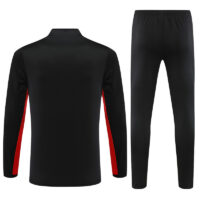 23-24 PS G black with red stripe half zipper sweater tracksuit