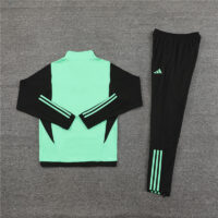 23-24 Real Madrid green with black half zipper training tracksuit