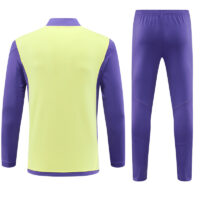 004-124 23-24 Real Madrid yellow with purple half zipper sweater tracksuit