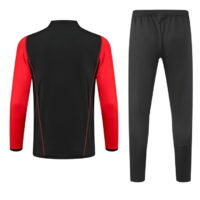 23-24 Roma black with red half zipper training tracksuit