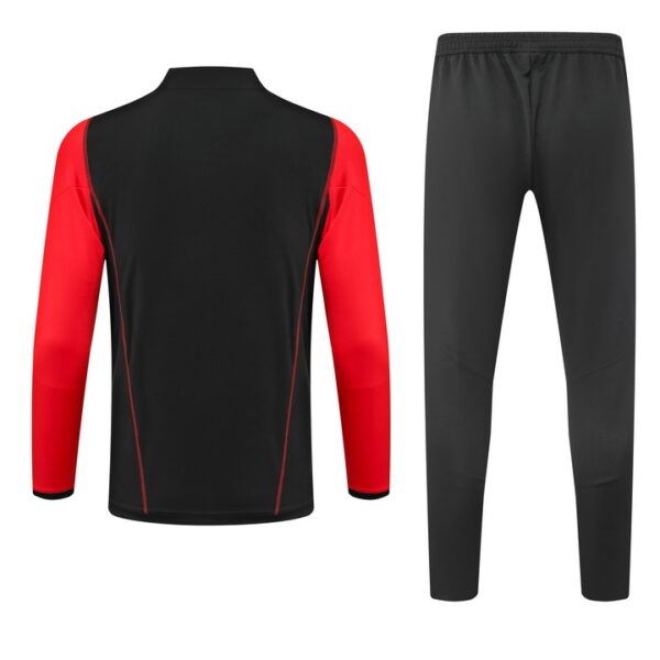 23-24 Roma black with red half zipper training tracksuit - Image 4