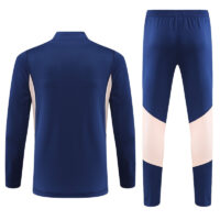 004-13 23-24 Ajax navy blue with pink half zipper sweater tracksuit