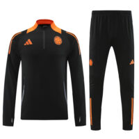 24-25 Colombia black with orange half zipper training tracksuit