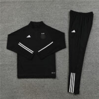 004-15 23-24 Algeria black half zipper sweater tracksuit