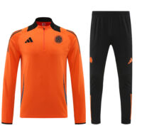 24-25 Colombia orange with black half zipper training tracksuit