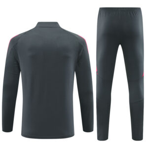 24-25 Germany dark gray with pink half zipper training tracksuit - Image 4