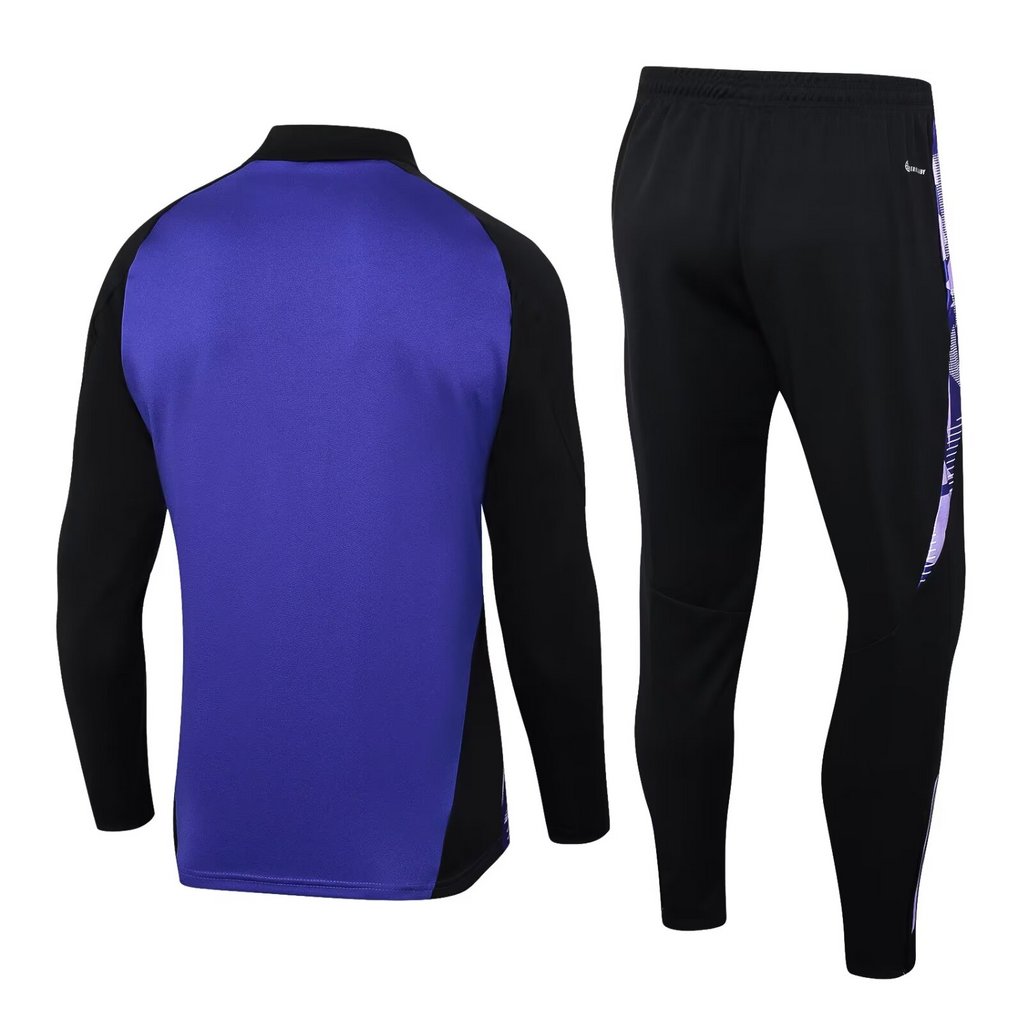 004-158 24-25 Germany purple with black half zipper training tracksuit