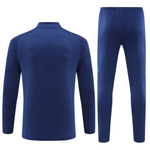 24-25 Italy color blue half zipper training tracksuit - Image 4