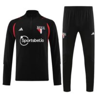 004-17 23-24 Sao Paulo black half zipper sweater tracksuit