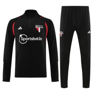 23-24 Sao Paulo black half zipper sweater tracksuit - Image 4
