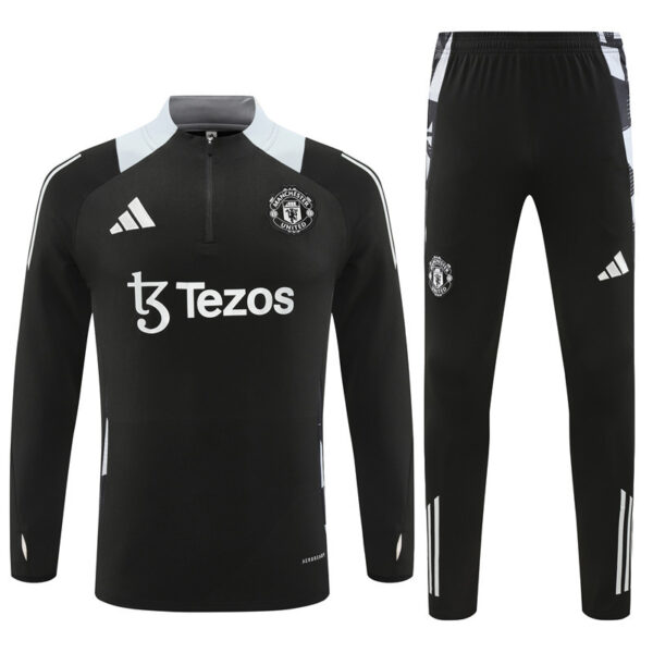 24-25 Manud black with gray half zipper training tracksuit - Image 4