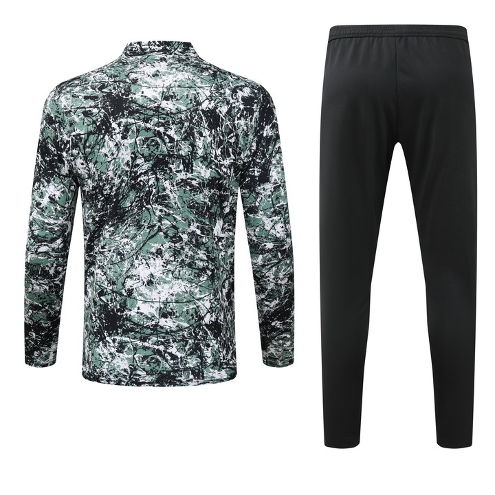 004-177 24-25 Manud green half zipper training tracksuit
