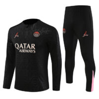 004-191 24-25 PS G Jrdan black with embossing half zipper training tracksuit