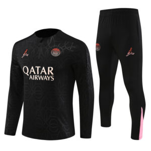 24-25 PS G Jrdan black with embossing half zipper training tracksuit - Image 4